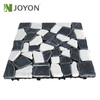 Black and White Color-blocking Pure Natural Real Stone Sliced Marble Interlocking Deck Tile