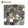 Mixed Color Natural Mosaic Real Stone Sliced Pebble Interlocking Deck Tile