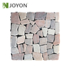 Color-blocking Pure Natural Mixed Color Real Stone Sliced Marble Interlocking Deck Tile