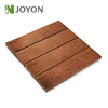 Natural Merbau Solid Wood Hardwood 4-Slat Flat Plane Interlocking Deck Tile