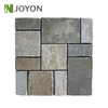 11 Slat Natural Colorful Real Stone Slate Interlocking Deck Tile