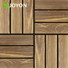 Natural Solid Wood Camphor Pine Checker Slat Interlocking Deck Tile, Long 12-Slat