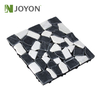 Black and White Color-blocking Pure Natural Real Stone Sliced Marble Interlocking Deck Tile