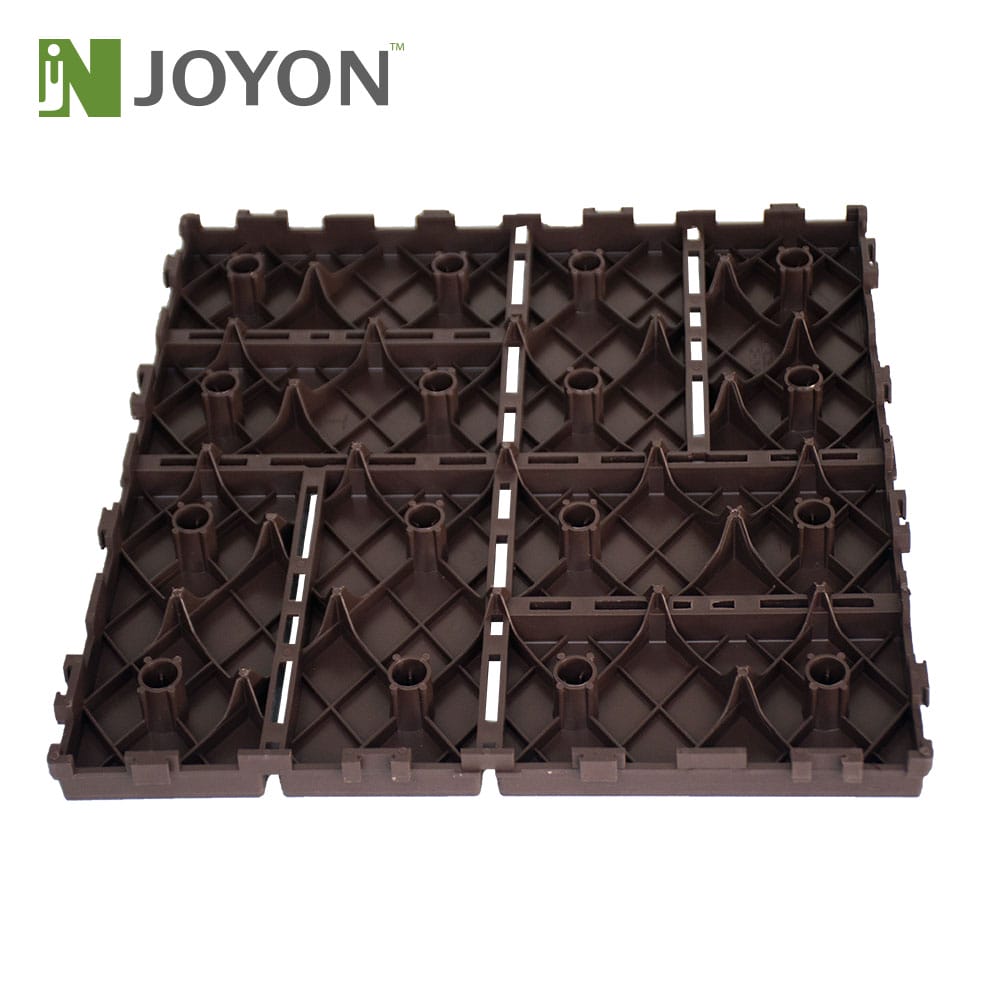 Chocolate Checker PP Plastic Interlocking Deck Tile