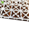 Natural Solid Wood Kempas Hardwood Straight 4-Slat Interlocking Deck Tile